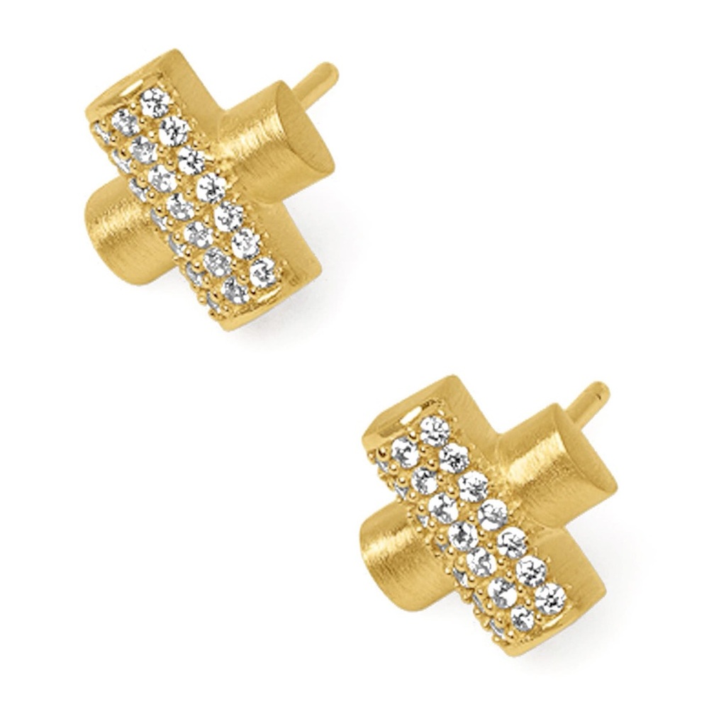 Juliette Pavé Crisscross Stud Earrings
Dean Davidson White Topaz Gold NWOT
